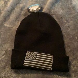 Brand new pugs Beanie with American flag